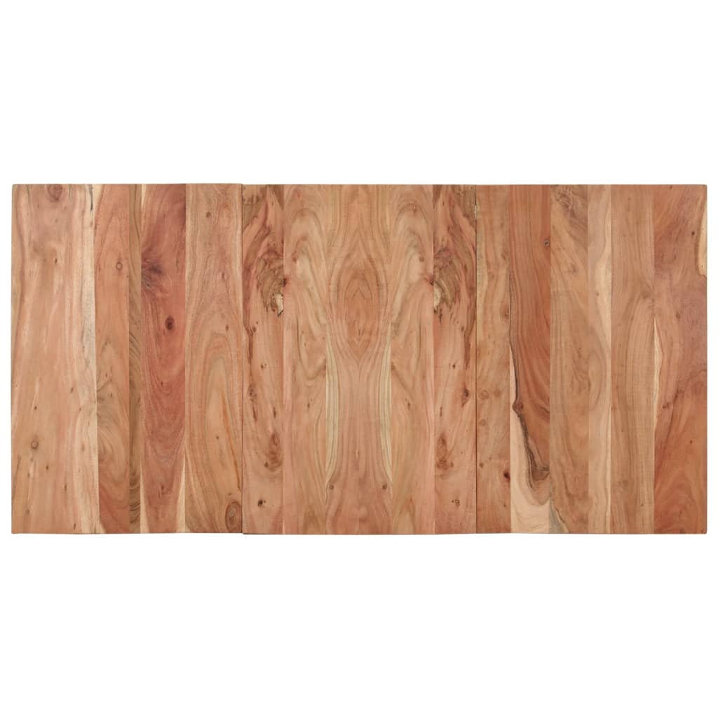 Mesa De Comedor Madera Maciza De Acacia Negra 140x70x76 Cm_2