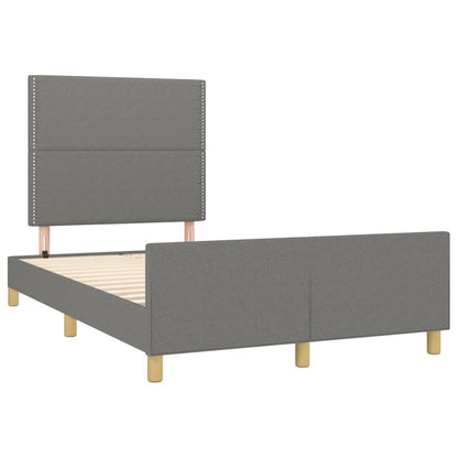 Estructura De Cama Con Cabecero De Tela Gris Oscuro 120x200 Cm / Vetonek_2