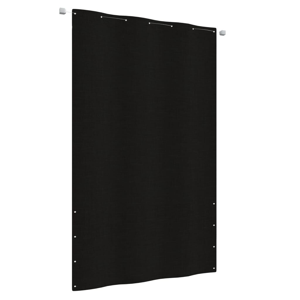 Vidaxl Toldo Pantalla Para Balcón De Tela Oxford Negro 140x240 Cm_0