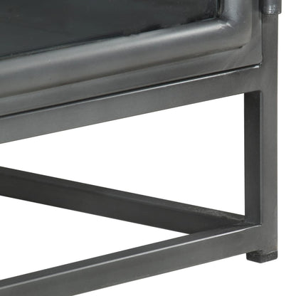 Mesita De Noche De Madera Maciza De Acacia Gris 40x30x50 Cm_4