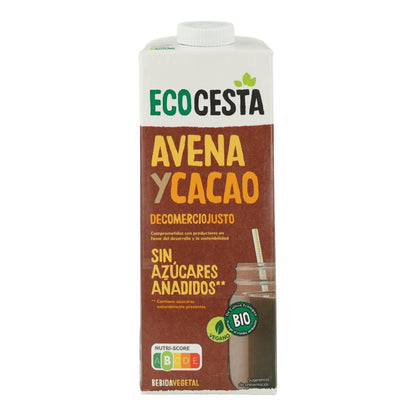 Bebida Vegetal de Avena con Cacao Bio, 1L Ecocesta