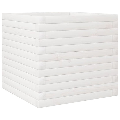 Jardinera Madera Maciza De Pino Blanco 50x50x45,5 Cm_0