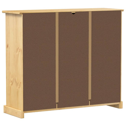 Mueble Zapatero Corona Madera Maciza De Pino 99x32x85 Cm / Vetonek_4