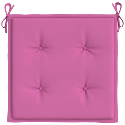 Vidaxl Cojines De Silla De Jardín 2 Uds Tela Rosa 40x40x4 Cm_4