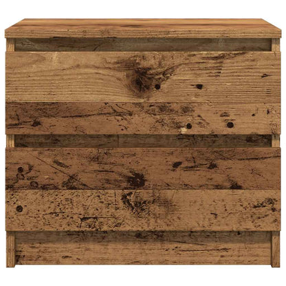 Mesita De Noche Madera De Ingeniería Envejecida 50x40x43.5 Cm_2