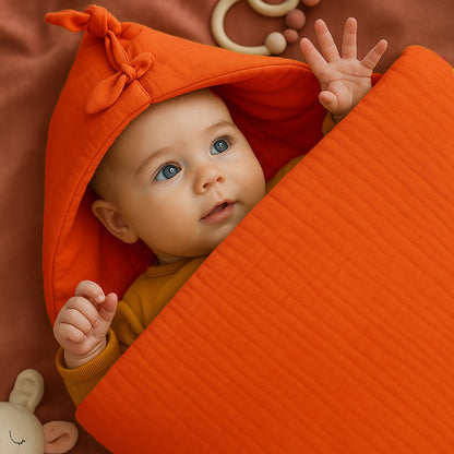 Nido De Bebé  En Algodón Bio Fresa