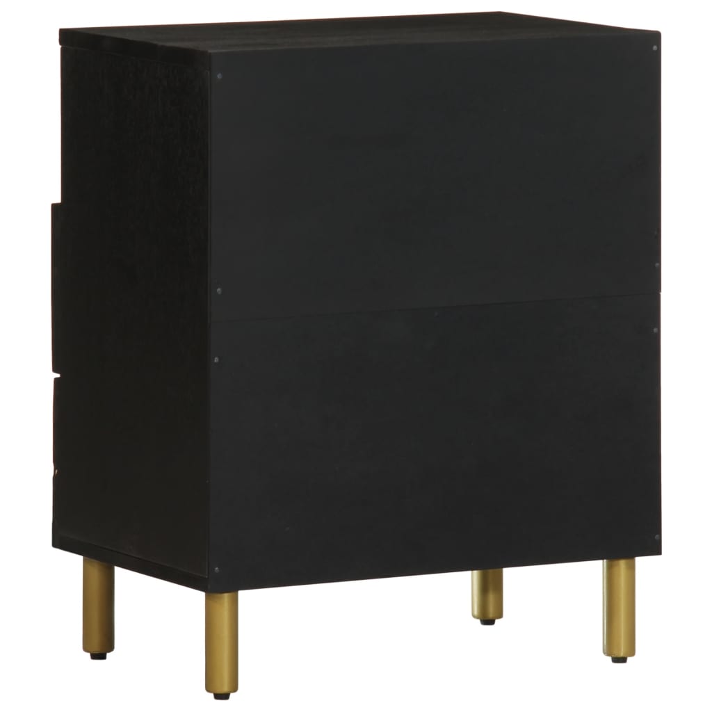 Mesita De Noche Madera De Ingeniería Negra 50x33x62 Cm_3