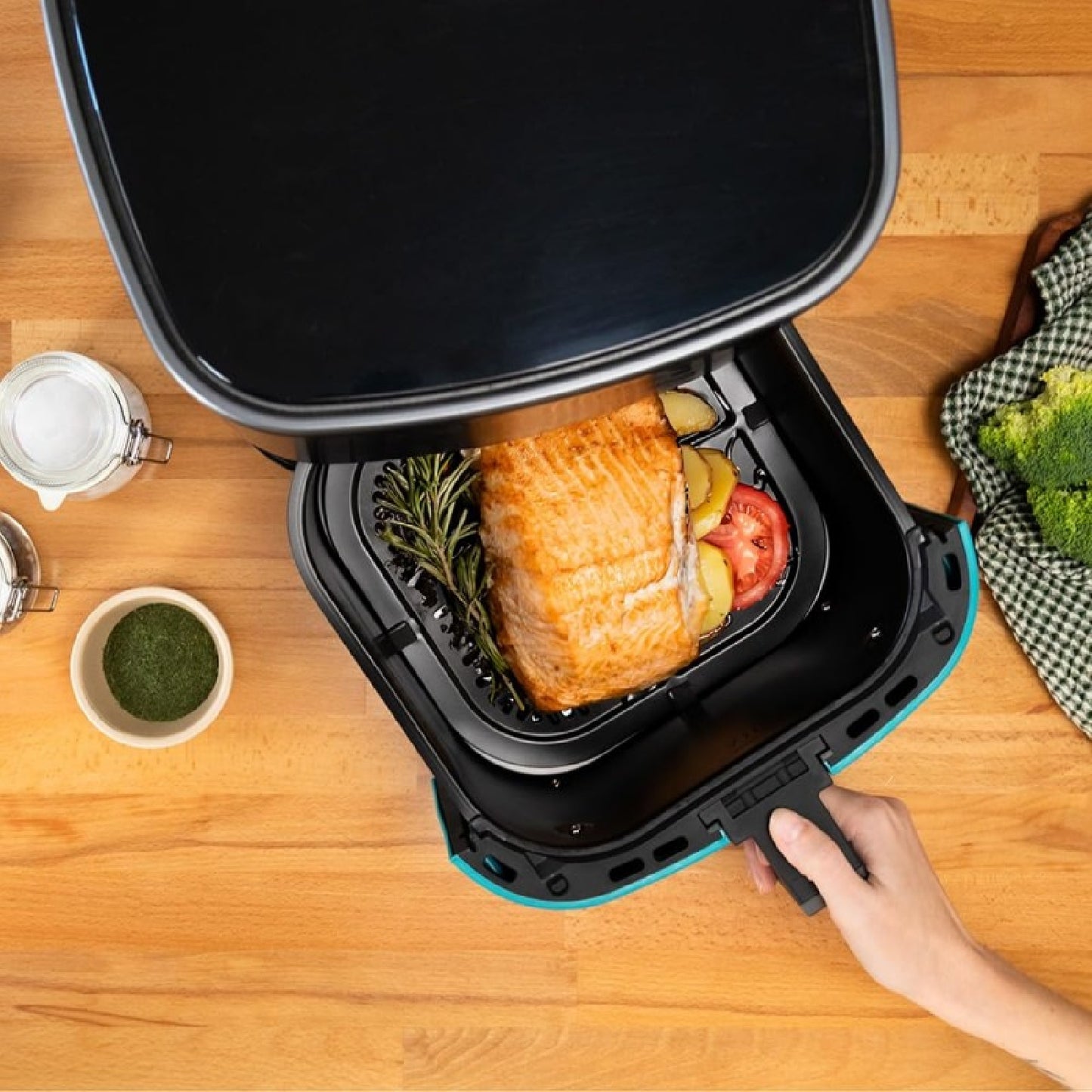 Freidora De Aire Sin Aceite De 5,5 L Cecofry Fantastik Inox 5500 Air Fryer 1700 W, 9 Menús, Acabados En Acero Inoxidable, Tecnología Perfectcook, 80_1