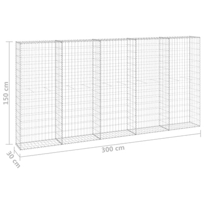 Muro De Gaviones Con Cubiertas Acero Galvanizado 300x30x150 Cm / Vetonek_2