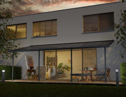 Pérgola adosada Capri 299x735 cm gris Canopia by Palram
