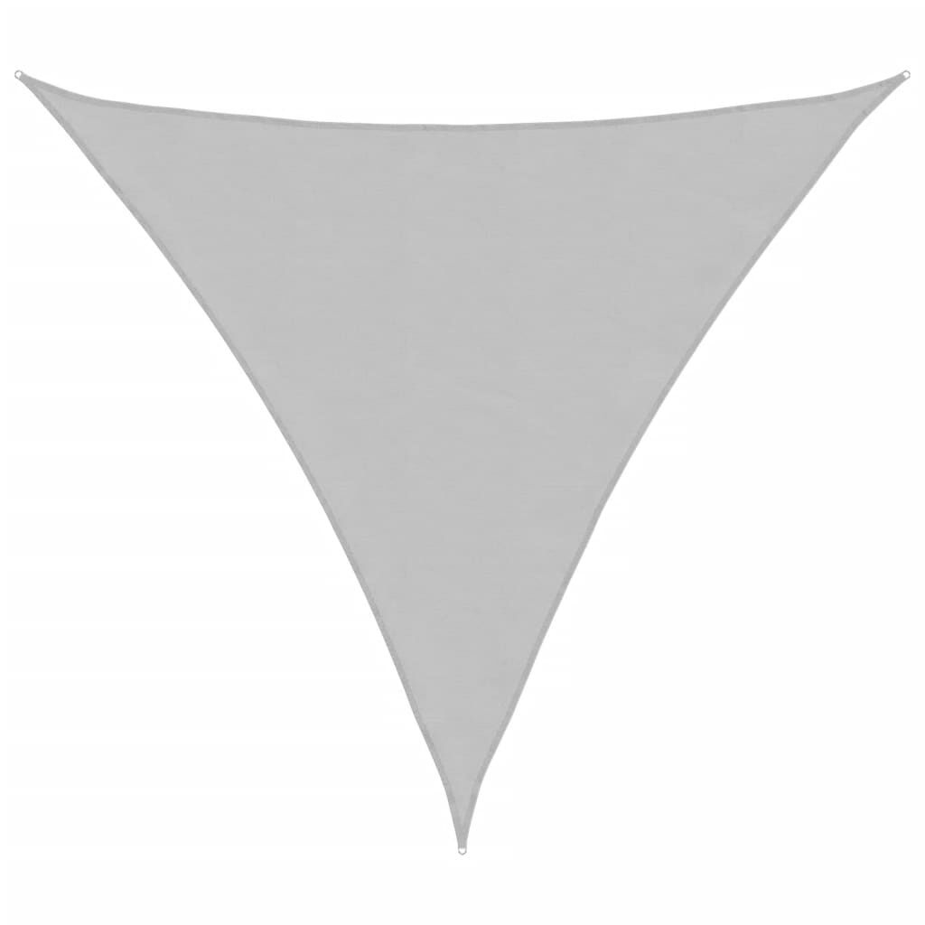 Vidaxl Toldo De Vela Poliéster Oxford 100% Gris Claro 3x3x3 M_0