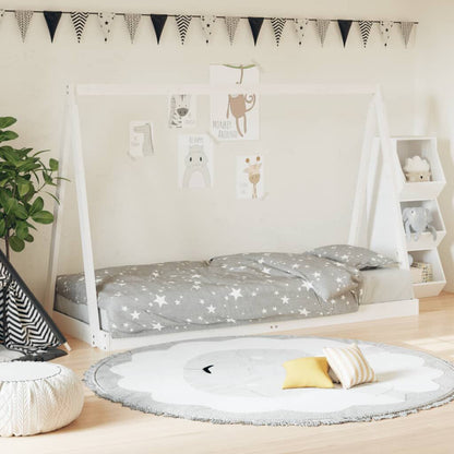 Vidaxl Estructura De Cama Para Niños Madera De Pino Blanco 80x200 Cm_1