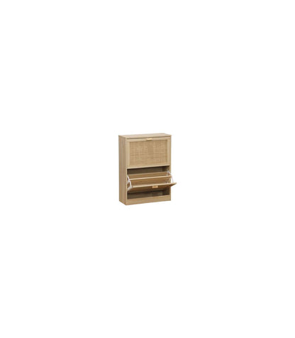 Armario Zapatero 2 Puertas Abatibles Decor Acabado Pino/rattan, 60cm(ancho) 82cm(altura) 2_3