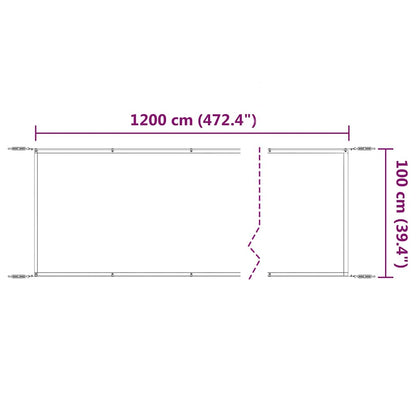 Vidaxl Toldo Vertical Beige 100x1200 Cm Tela Oxford_2