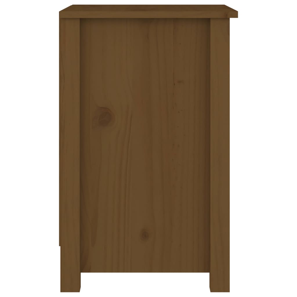 Mesitas De Noche 2 Uds Madera De Pino Marrón Miel 40x35x55 Cm_3