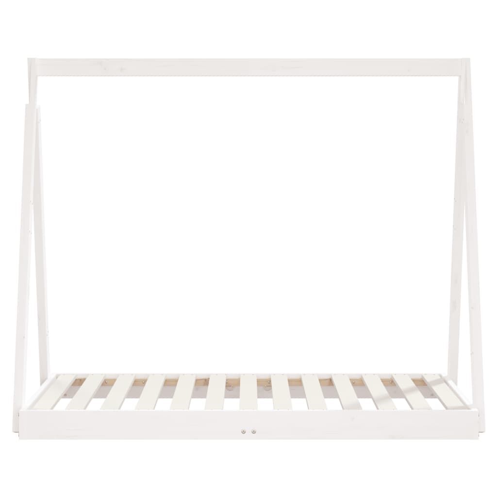 Vidaxl Estructura De Cama Para Niños Madera De Pino Blanco 70x140 Cm_3