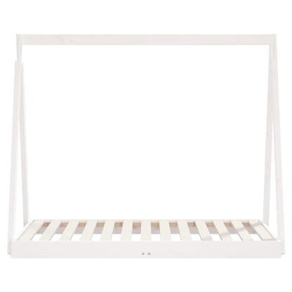 Vidaxl Estructura De Cama Para Niños Madera De Pino Blanco 70x140 Cm_3