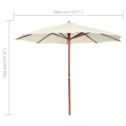 Vidaxl Sombrilla Blanca Arena 300x258 Cm_2