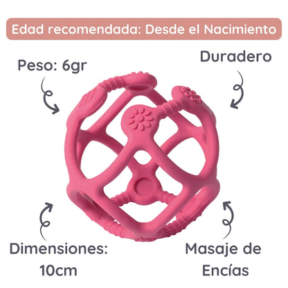 Mordedor De Silicona Pelota Ergonomica Fuscia_2