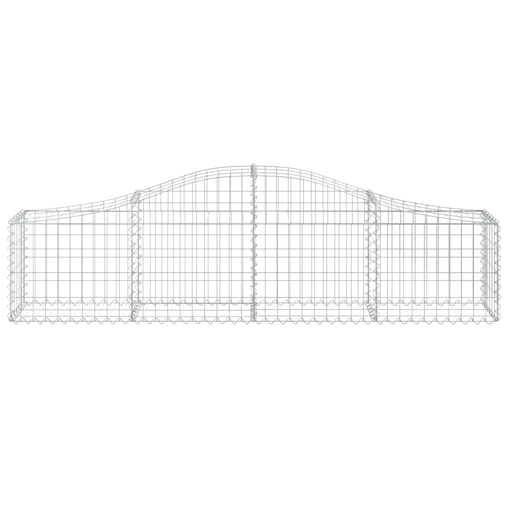 Cestas De Gaviones 11 Uds Forma De Arco Hierro 200x30x40/60 Cm_3