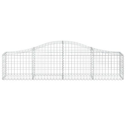Cestas De Gaviones 12 Uds Forma De Arco Hierro 200x30x40/60 Cm_3