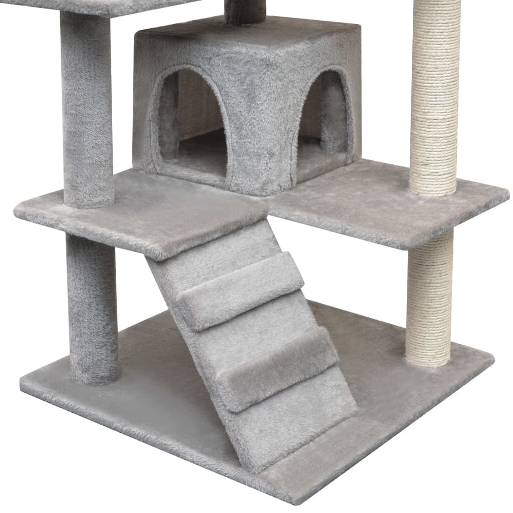 Vidaxl Rascador Para Gatos Con Poste Rascador De Sisal 125 Cm Gris_3