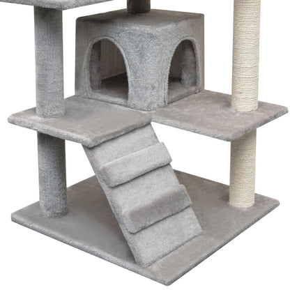 Vidaxl Rascador Para Gatos Con Poste Rascador De Sisal 125 Cm Gris_3