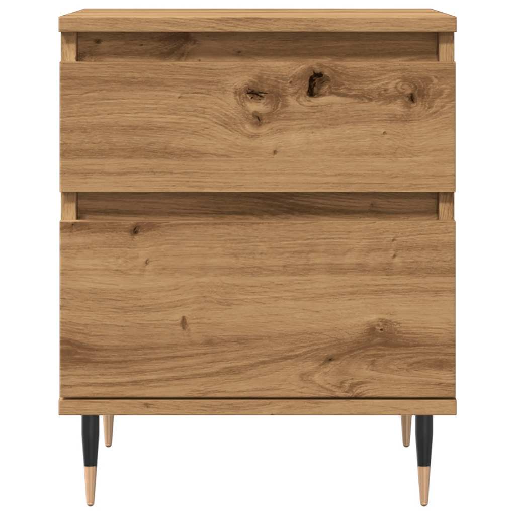 Mesitas De Noche 2 Uds Madera Roble Artisian 40x35x50 Cm_3