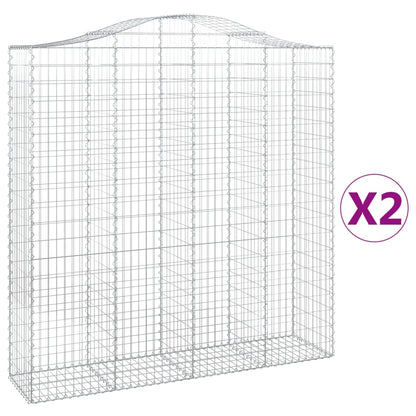 Cestas De Gaviones 2 Uds Forma De Arco Hierro 200x50x200/220 Cm_0
