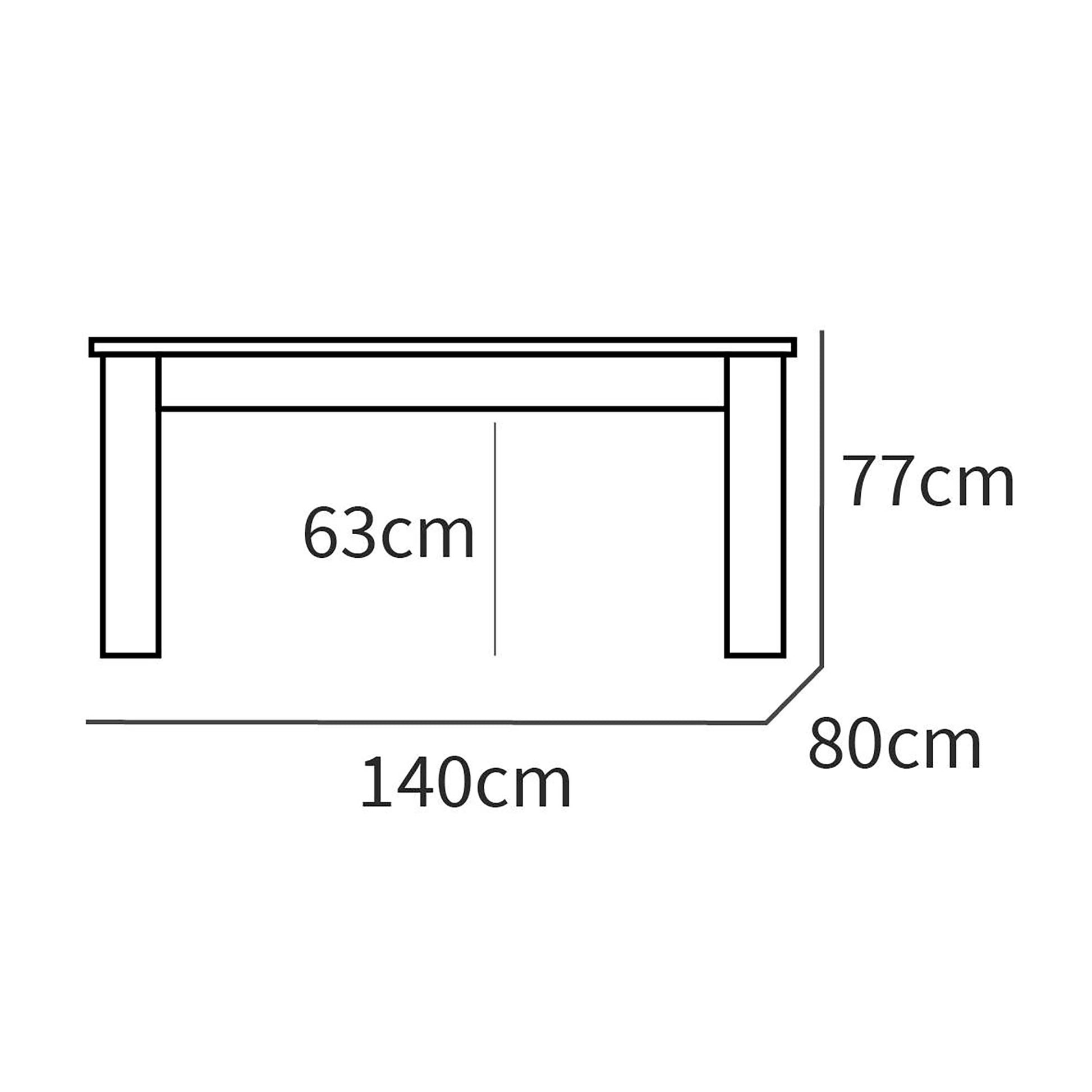 Mesa Comedor Madera, Salón O Cocina Para 4 - 6 Personas 77x140x80 Cm, Muebles Diseño Moderno, Briebe, Opal, Madera
