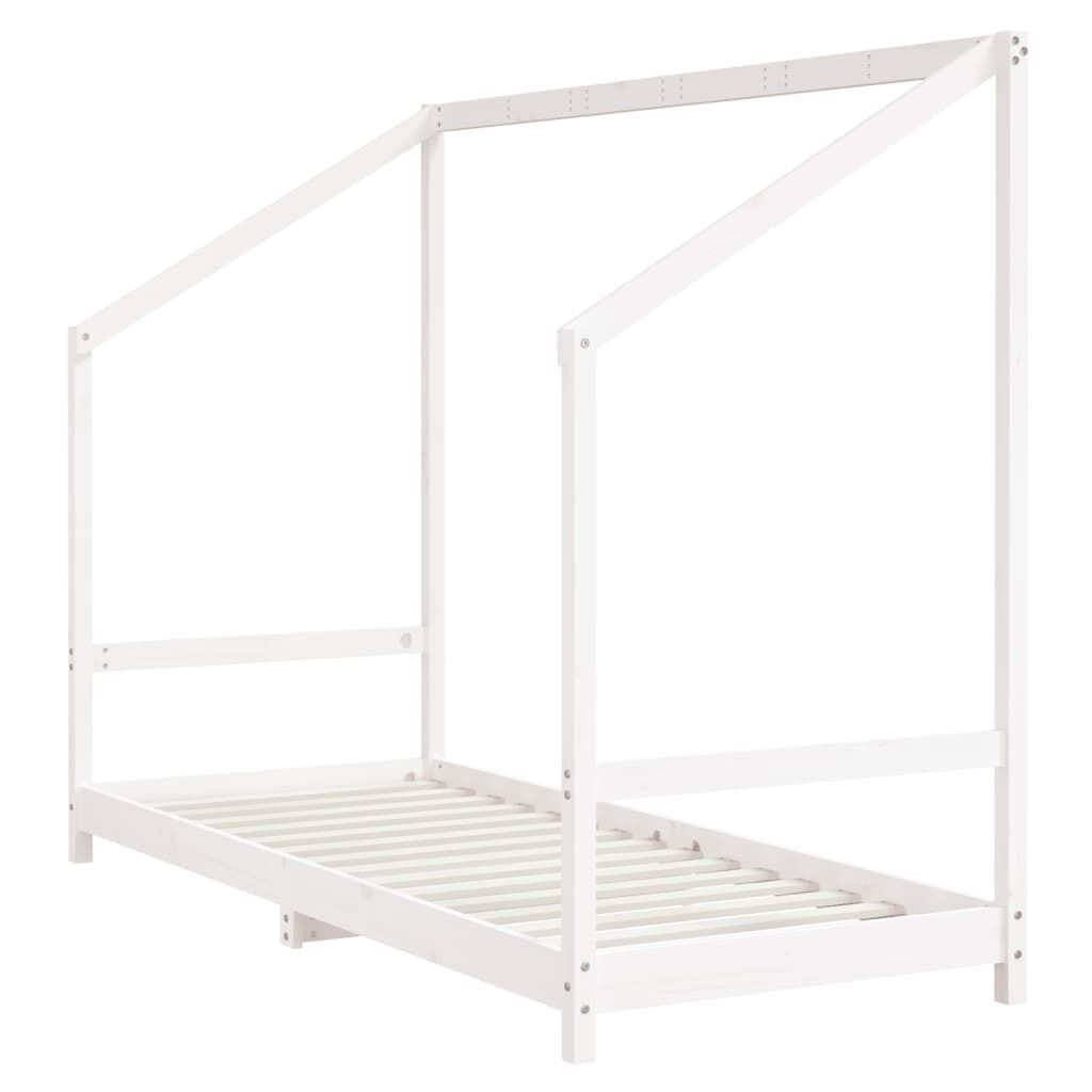Vidaxl Estructura De Cama Para Niños Madera Pino Blanco 2x(80x200) Cm_3