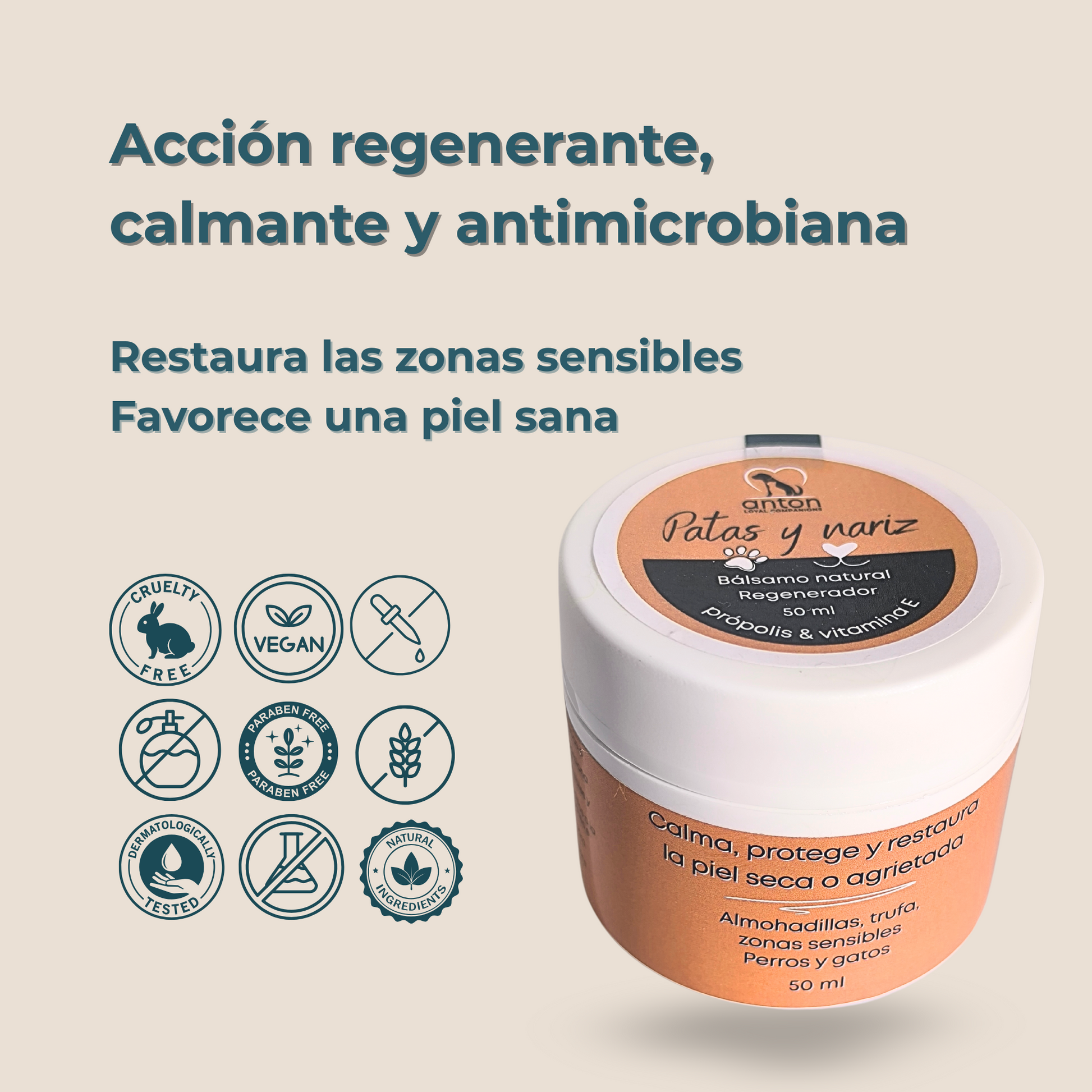 Bálsamo natural para el cuidado e hidratación de las almohadillas y la nariz de perros y gatos – 50 ml_5