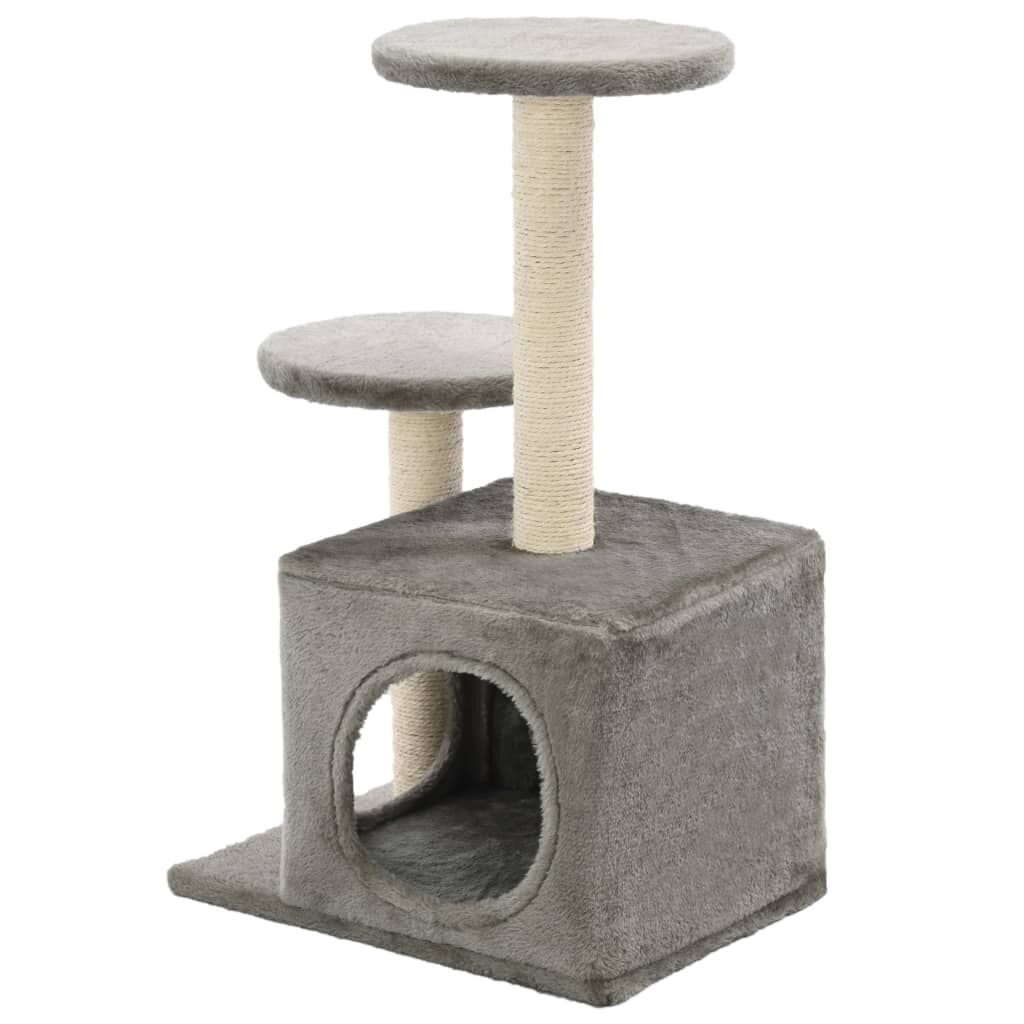 Vidaxl Rascador Para Gatos Con Poste Rascador De Sisal 60 Cm Gris_3