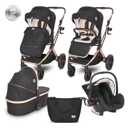 Carrito De Bebé Trio Glory Hasta 22 Kg Black Diamond_0