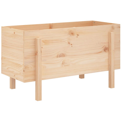 Arriate Elevado De Jardín Madera Maciza De Pino 101x50x57 Cm_0