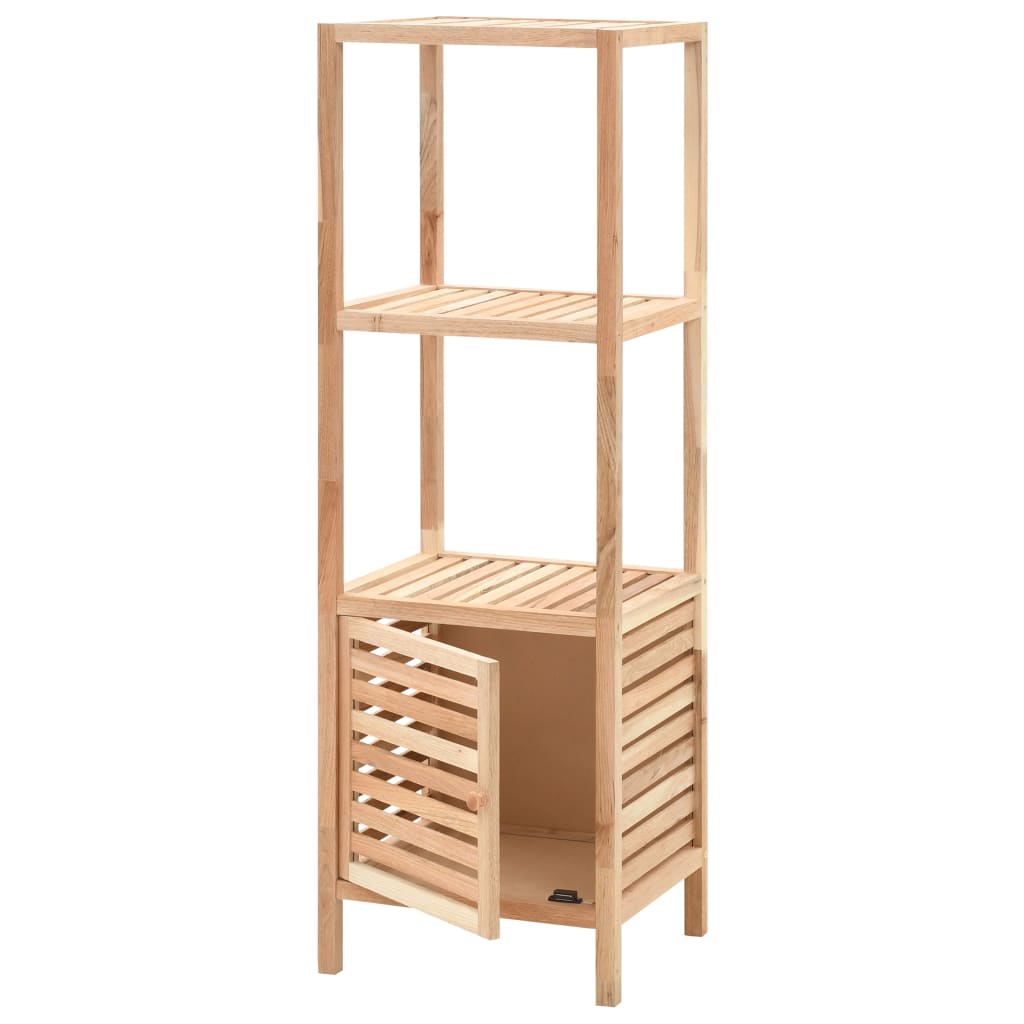 Mueble De Almacenaje Baño Madera Maciza Nogal 39,5x35,5x123 Cm_1
