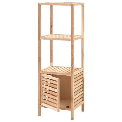 Mueble De Almacenaje Baño Madera Maciza Nogal 39,5x35,5x123 Cm_1