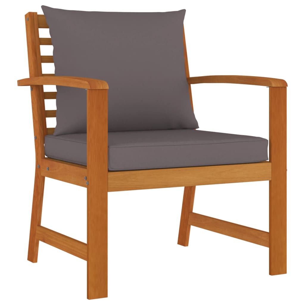 Vidaxl Juego Comedor De Jardín 4 Pzas Con Cojines Madera Maciza Acacia_4