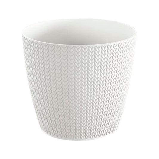 Maceta Wheaty 1l., Dimensiones (mm) 128x128x112, Color Blanco_0