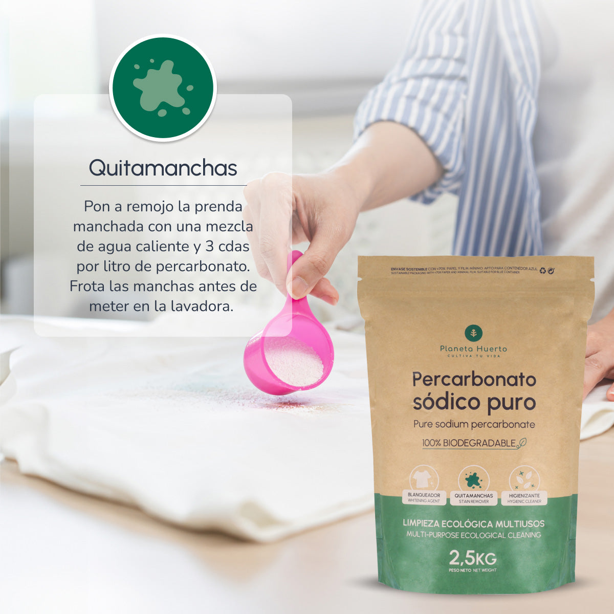 Pack 3x Percarbonato sódico Planeta Huerto 2,5 kg