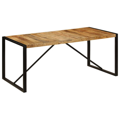 Mesa De Comedor De Madera Maciza De Mango Rugosa 180 Cm_0