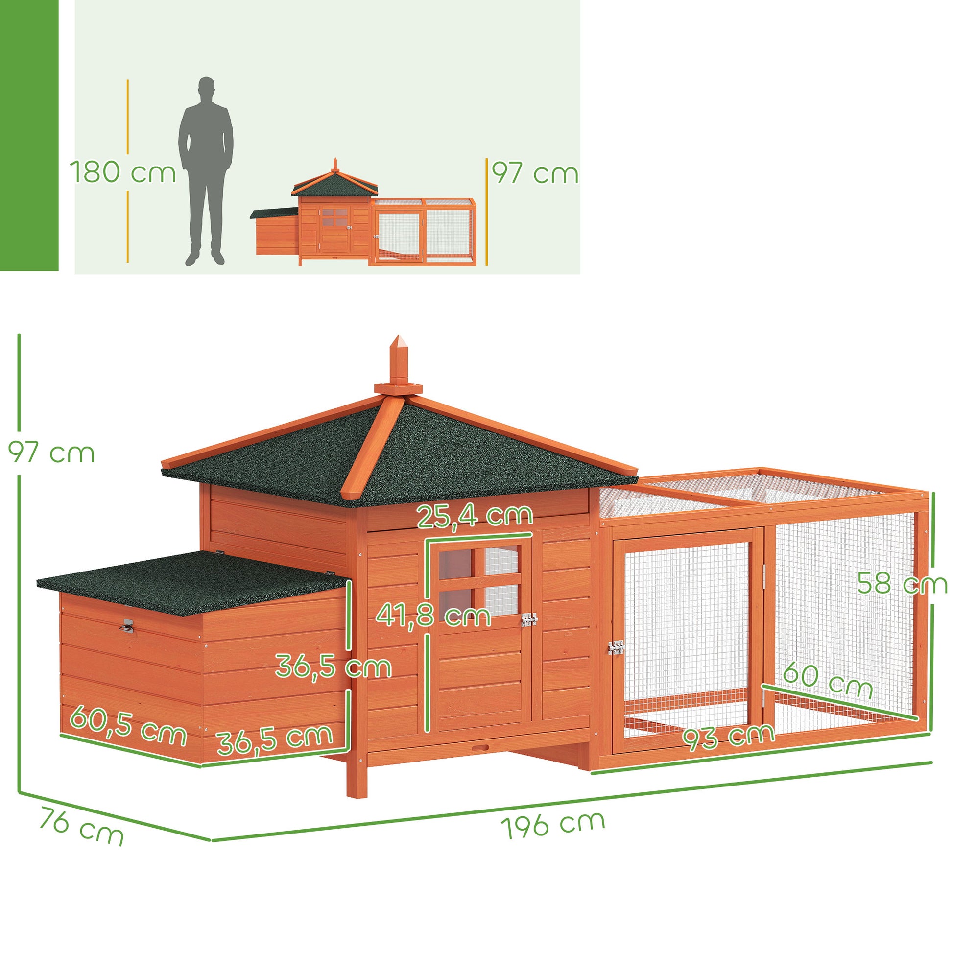 Pawhut Gallinero De Madera Exterior_2