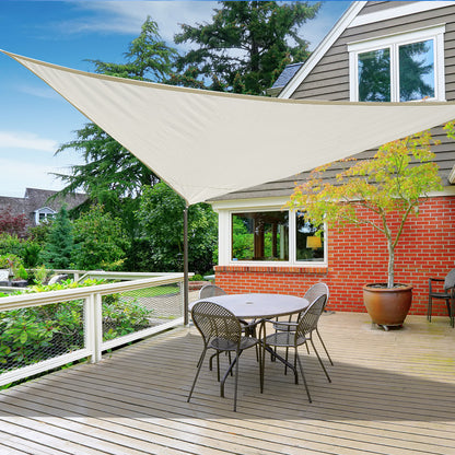 Outsunny Toldo Vela Sombrilla Parasol Triangulo Tejido De Poliester 160g/m2_1