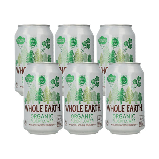 Pack x6 Refresco Bio Sauco, 330 ml. Whole Earth