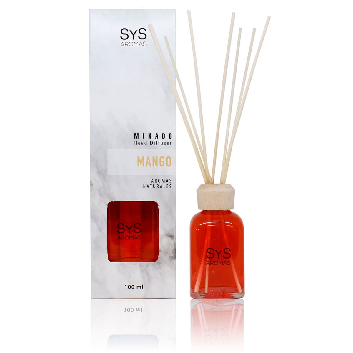 Estuche Ambientador Mikado Mango 100 ml | Difusor de Varillas | Fragancia Tropical y Dulce_0
