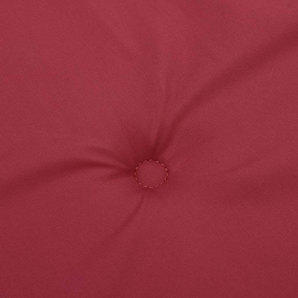 Vidaxl Cojín De Banco De Jardín Tela Oxford Rojo Tinto 150x50x4 Cm_4