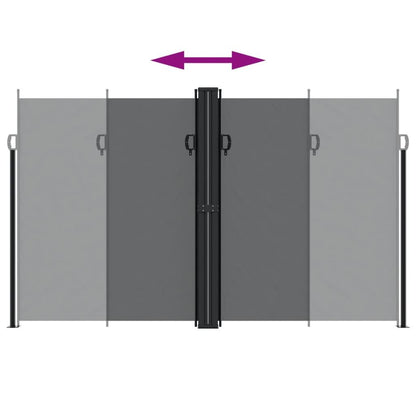Vidaxl Toldo Lateral Retráctil Negro 200x1200 Cm_4