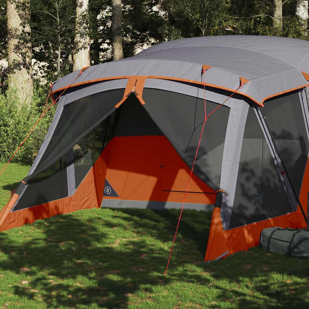 Tienda De Campaña Con Porche 4 Personas Impermeable Naranja_1