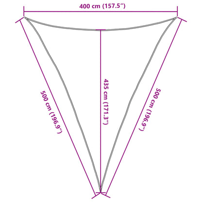Vidaxl Toldo De Vela Hdpe Color Crema 160 G/m² 4x5x5 M_2