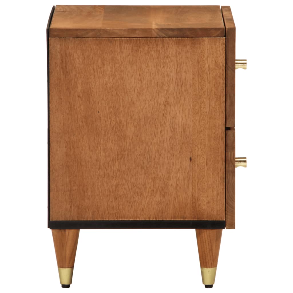 Mesita De Noche De Madera Maciza De Mango 40x33x46 Cm_2